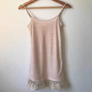Hem & Thread Lace Trim Camisole, Size Small